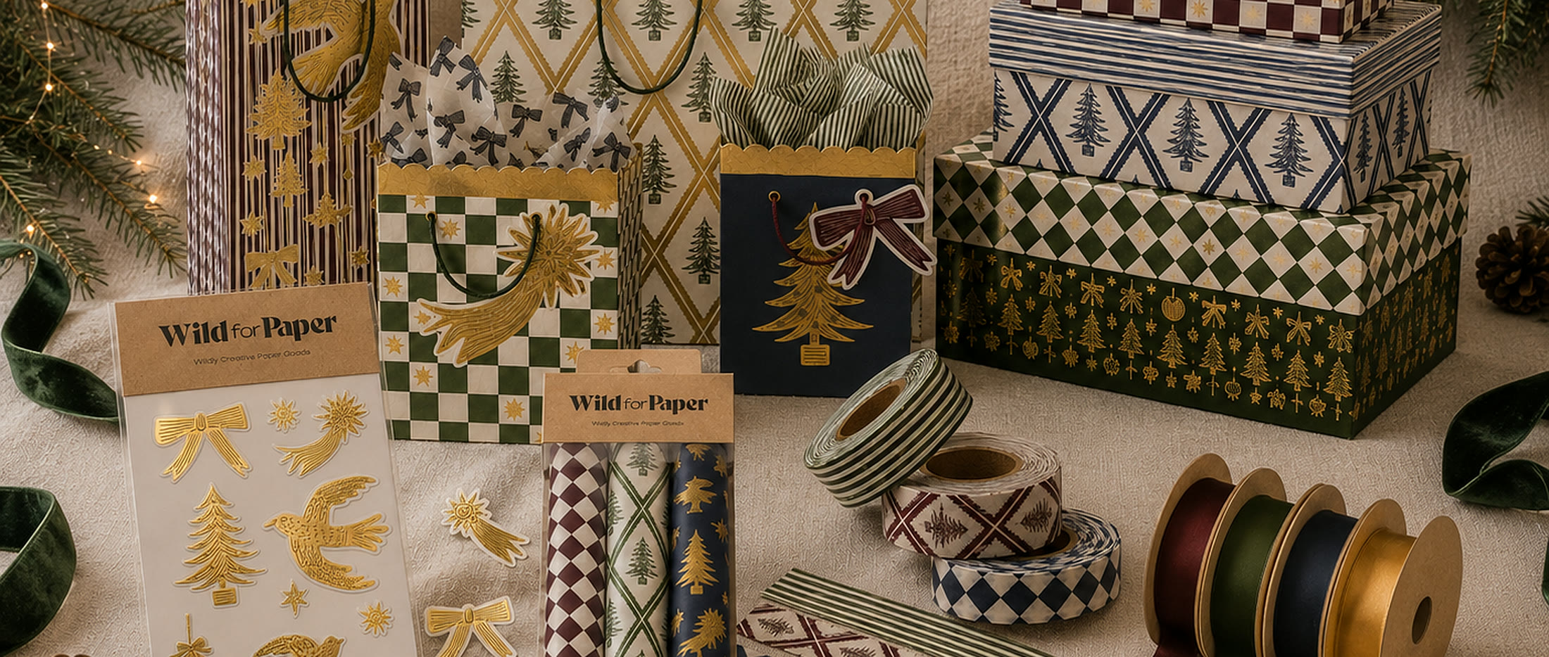 NALM Creative premium gifting: Wild for Paper gift wrap, gift bags, boxes and journals.
