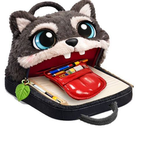Husky Zip Nibbles plush pencil case.