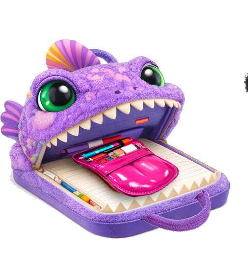 Purple Horn Zip Nibbles plush pencil case.